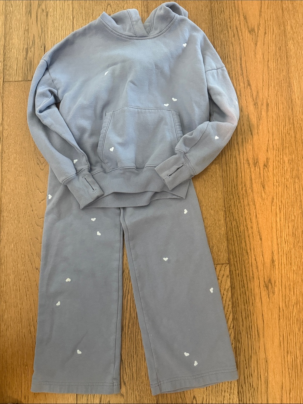 abercrombie kids Slate Blue Heart Hoodie & Pants Set